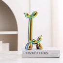 GobekUsa Abstract Ceramic Balloon Dog Sculpture for Home Office Décor