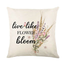 GobekUsa Lavender Flower Linen Pillowcase for Sofa Car, Living Room Decor, Throw Pillow Case
