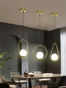GobekUsa Glass Ball LED Pendant Light for Restaurant Bar - Nordic Style