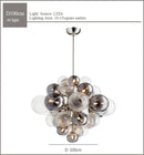 GobekUsa Glass Globe LED Chandelier Pendant Light for Nordic Luxury Living Room