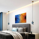 GobekUsa Children's Room Glass Pendant Light Bedrooms Bedside Chandelier Metal Dining Table Lamp