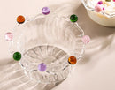 GobekUsa Clear Glass Fruit Bowl Plate Snack Dish Cake Dessert Cup Large Capacity