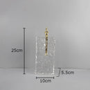 GobekUsa Golden Thinker Ice Crystal Sculpture: Abstract Figure on Crystal Base