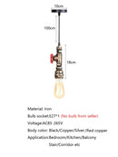 GobekUsa Industrial Pipe Chandelier Light for Home Decor and Dining Room