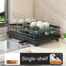 GobekUsa Kitchen Dish Drying Rack with Drainboard Organizer for Dinnerware and Utensils