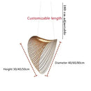 GobekUsa Birch Wood LED Pendant Lamp for Home Decor and Art Lighting