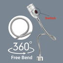 GobekUsa LED Gooseneck Work Light 3W Industrial Hose Lamp with Switch