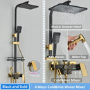 GobekUsa Digital Display Thermostatic Shower Faucet Set with Rain Shower Head