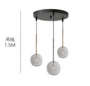 GobekUsa Glass Globe Chrome Pendant Light - Nordic Style Hanging Lamp