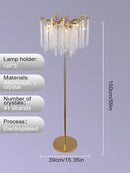 GobekUsa Crystal Gold LED Floor Lamp: Nordic Luxury for Living Room & Bedroom