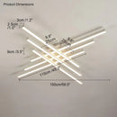 GobekUsa Black Chandelier LED Ceiling Lamp for Master Bedroom Living Room Energy Saving Light