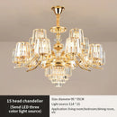 GobekUsa Elegant Crystal Chandelier for Living and Dining Room Lighting