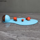 GobekUsa Blue Liquid Ornaments Abstract Crafts Desk Sculpture Room Decoration