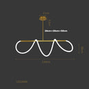 GobekUsa Lines Chandelier: Modern Designer Lighting for Living Room, Dining, and Bar