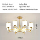 GobekUsa Glass Chandelier: Nordic Modern LED Hanging Light for Living Room and Bedroom