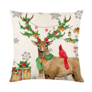 GobekUsa Christmas Snow Elk Pillow Cover for Festive Home Decor