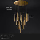 GobekUsa Crystal Water Drop Ceiling Chandelier for Classic Living Room Decor