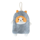 GobekUsa Coral Plush Cat Microfiber Hand Towel: Cute Quick-Drying Kitchen Bathroom Accessory