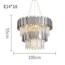 GobekUsa Crystal LED Chandelier Suspension Lighting for Foyer