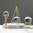 GobekUsa Crystal Ball Crafts: Nordic Light Luxury Modern Metal Décor for Home and TV Cabinet