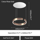 GobekUsa LED Ring Chandelier: Modern Dining Room Table Lighting & Home Decoration