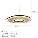 GobekUsa Dix Iris Pendant Light Fabric Round Ring Aesthetics Art Decor Light