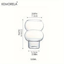 GobekUsa 520ml Gourd Shaped Glass Cup Set - Versatile Drinkware for Coffee, Tea, and More