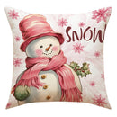 GobekUsa Christmas Pillowcase: Santa Claus Snowman Print for Living Room Sofa Decor