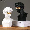 GobekUsa Gold David Statue Resin Sculpture Artwork Ornament for Living Room