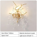 GobekUsa Gold Crystal Chandeliers for Dining Room Branch Hanging Lamp Large Lighting