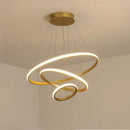 GobekUsa Luminous Circle Pendant Chandelier - Modern LED Lighting Fixture, 4 Colors