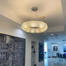 GobekUsa Crystal Circle Chandelier Pendant Lamp for Modern Luxury Living Room Decor