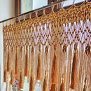 GobekUsa Handwoven Macrame Window Curtain Tapestry with Tassels