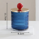 GobekUsa Glass Tea Canister Storage Jar with Ceramic Ball Lid