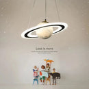 GobekUsa Children'S Space Star Astronaut LED Pendant Lamp for Boys Room, Acrylic Indoor Decor