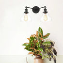 GobekUsa Black LED Wall Sconce 2-Head Lamp for Bedroom Bathroom Mirror