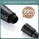 GobekUsa Black High Pressure Rainfall Shower Head with Bracket and Water Saving Nozzle