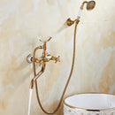 GobekUsa Brass Bathtub Shower Set Wall Mounted - Hot and Cold Mixer Taps