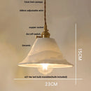 GobekUsa Clear Glass LED Pendant Light Fixture Wood Hanging Lamp