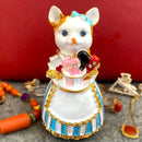 GobekUsa Elegant Cat Jewelry Trinket Box | Hinged Enamel Figurines | Collectible Gift Holder