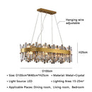 GobekUsa Crystal LED Pendant Light Chandelier for Living Dining Bedroom Luxe Decor