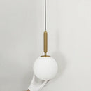 GobekUsa Gold Glass Ball Pendant Lamp for Luxurious Dining Room & Bedroom Decor