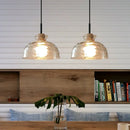 GobekUsa Clear Glass Pendant Lamp with LED Lights for Home Decor
