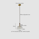 GobekUsa Clear Glass LED Hanging Lamp French Style Pendant Light for Home Decor