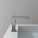 GobekUsa Digital Display Square Sink Mixer with Single Handle in Gray.