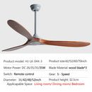 GobekUsa 70" Wood DC Ceiling Fan w/ Remote Control - Industrial Style Large Size Fan