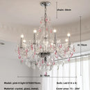 GobekUsa Blue Crystal Chandelier: Luxury E14 Pendant Lights for Living Room and Bedroom