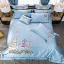 GobekUsa 200S Cotton Embroidery Bedding Set - Queen King Linens - Duvet Cover Sheets