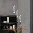 GobekUsa Clear Crystal Copper Pendant Light for Dining, Kitchen, Bedroom - Adjustable G4 Bulb