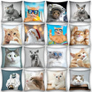 GobekUsa Cute Cat Anime Pillow Case – 45x45cm Cartoon Cushion Cover for Home and Office